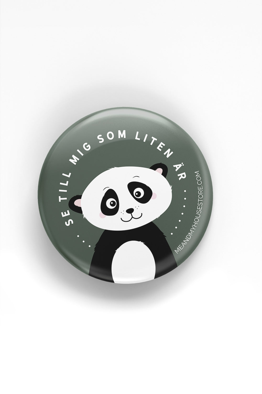 Knapp med panda: Se till mig som liten är