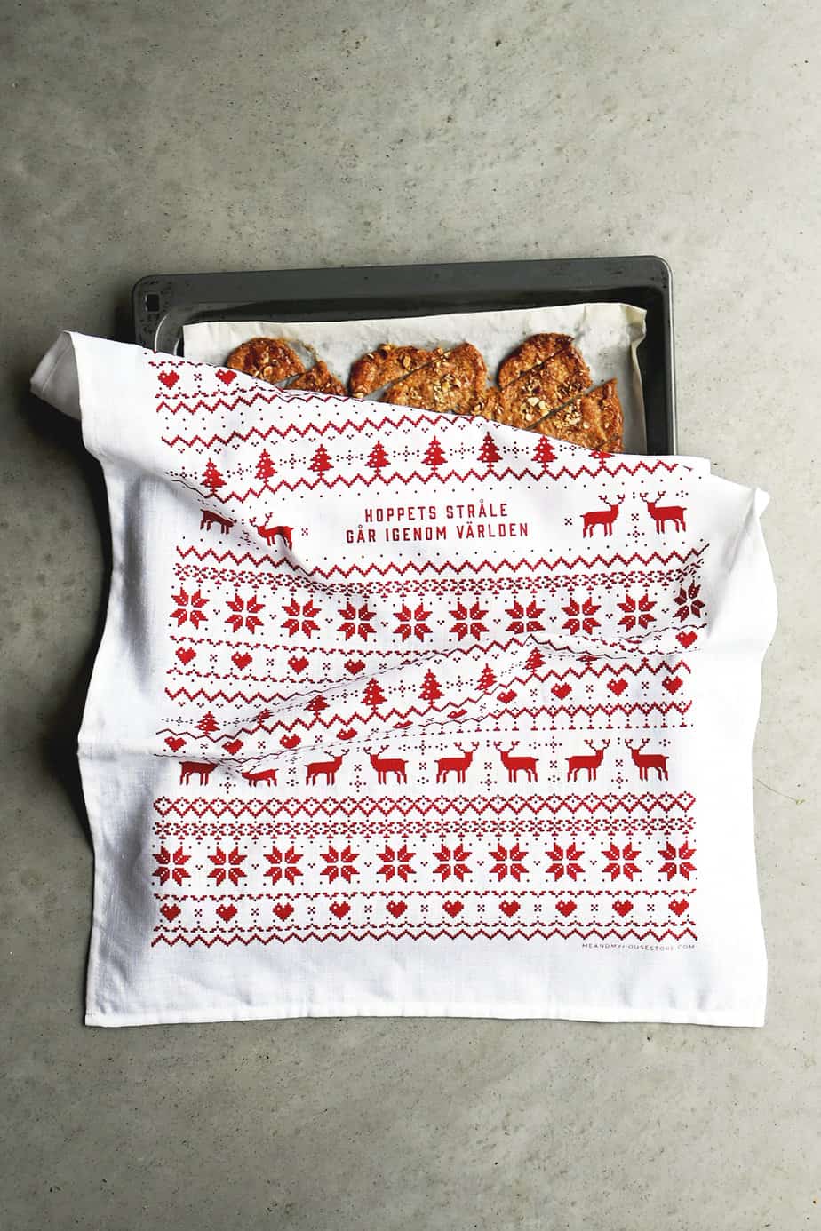 Kökshandduk: Hoppets stråle går igenom världen