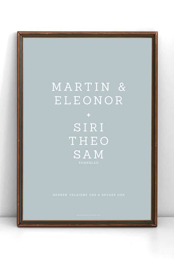 Namnposter: Herren välsigne oss och bevare oss