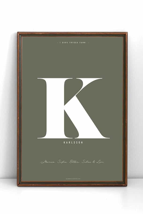 Namnposter med stor initial: I Guds trygga famn