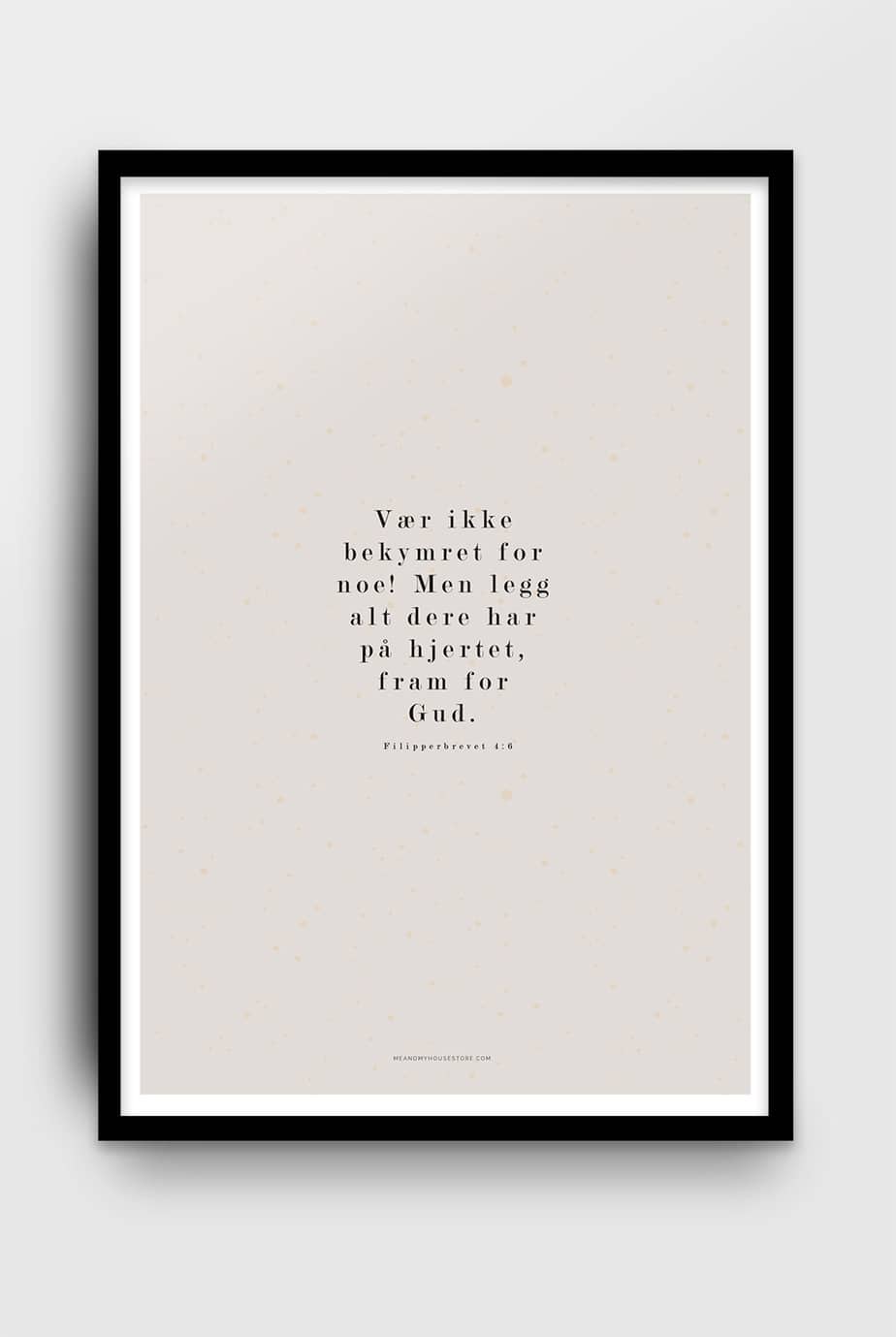 Poster på norska: Vær ikke bekymret for noe