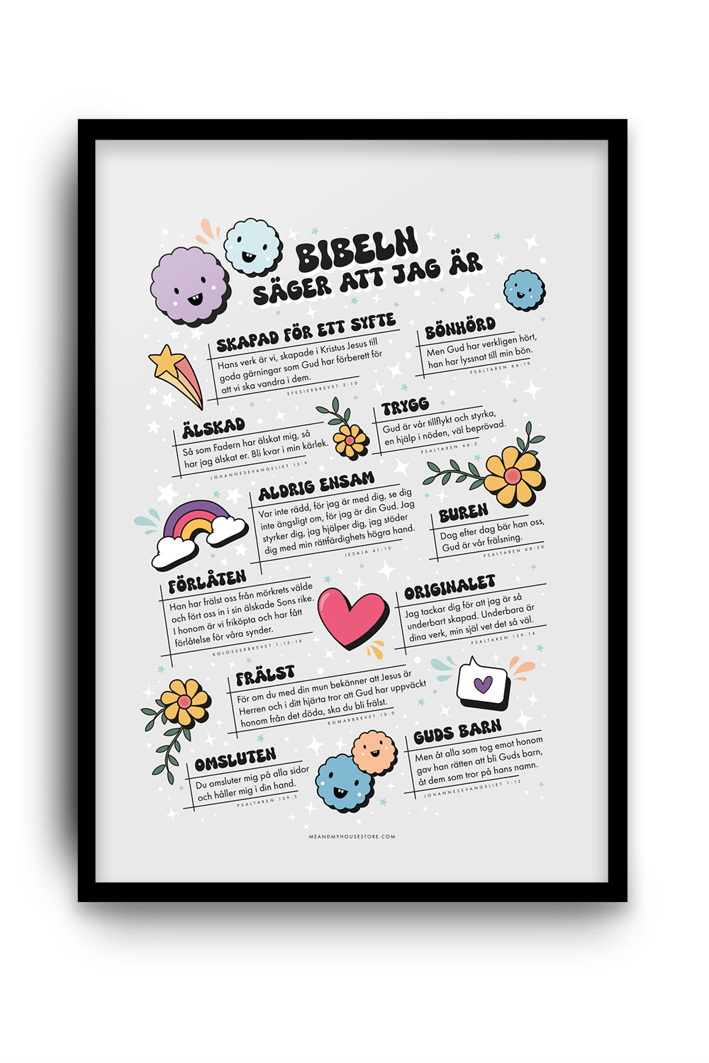 Poster: Bibeln säger att jag är (barn/tween)