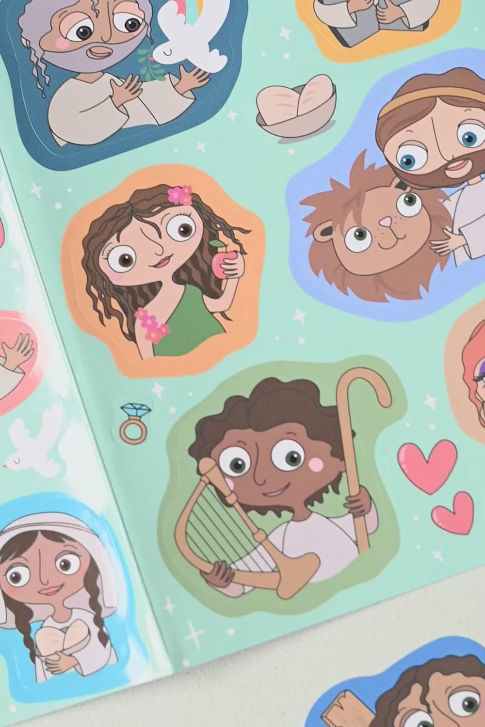 Ladda video: Klistermärkesark: Personer i Bibeln