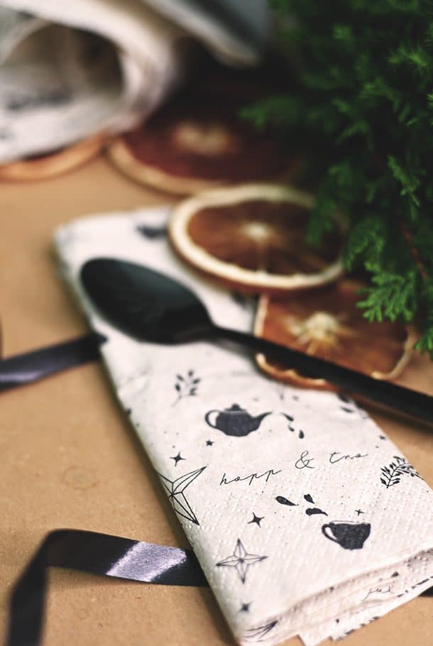 Servett på returpapper: Juldagsmorgon