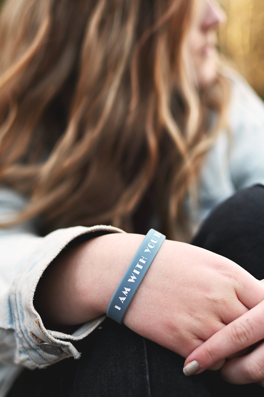 Silikonarmband i tonårsstorlek: I am with you today