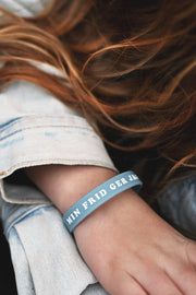 Silikonarmband i tonårsstorlek: Min frid ger jag er