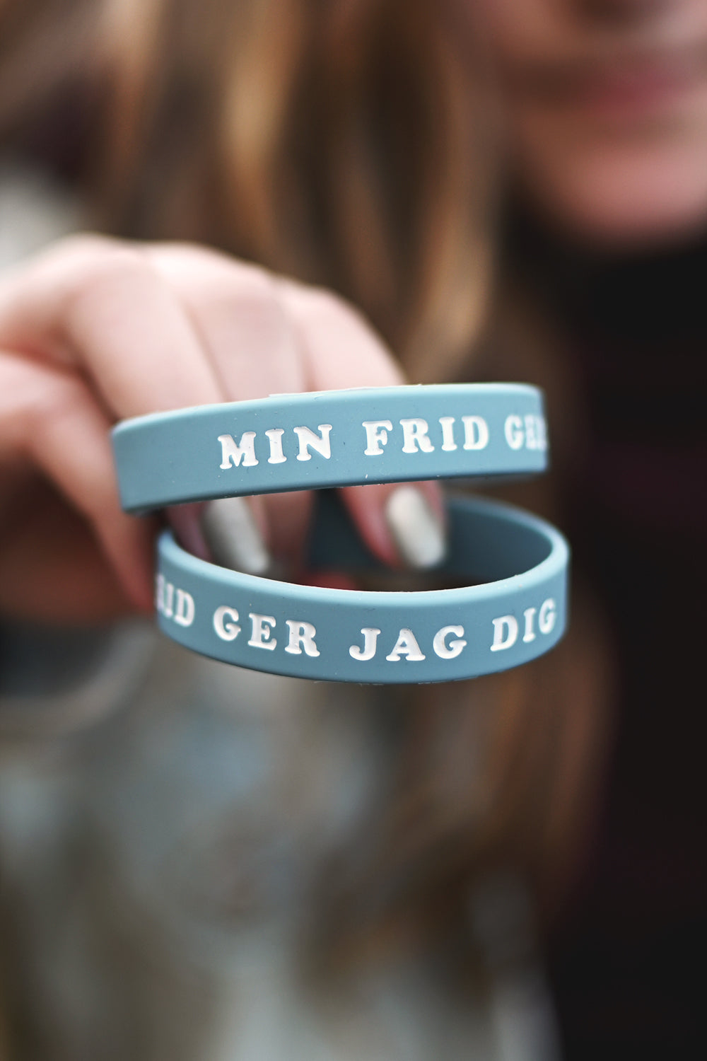 Silikonarmband i tonårsstorlek: Min frid ger jag er