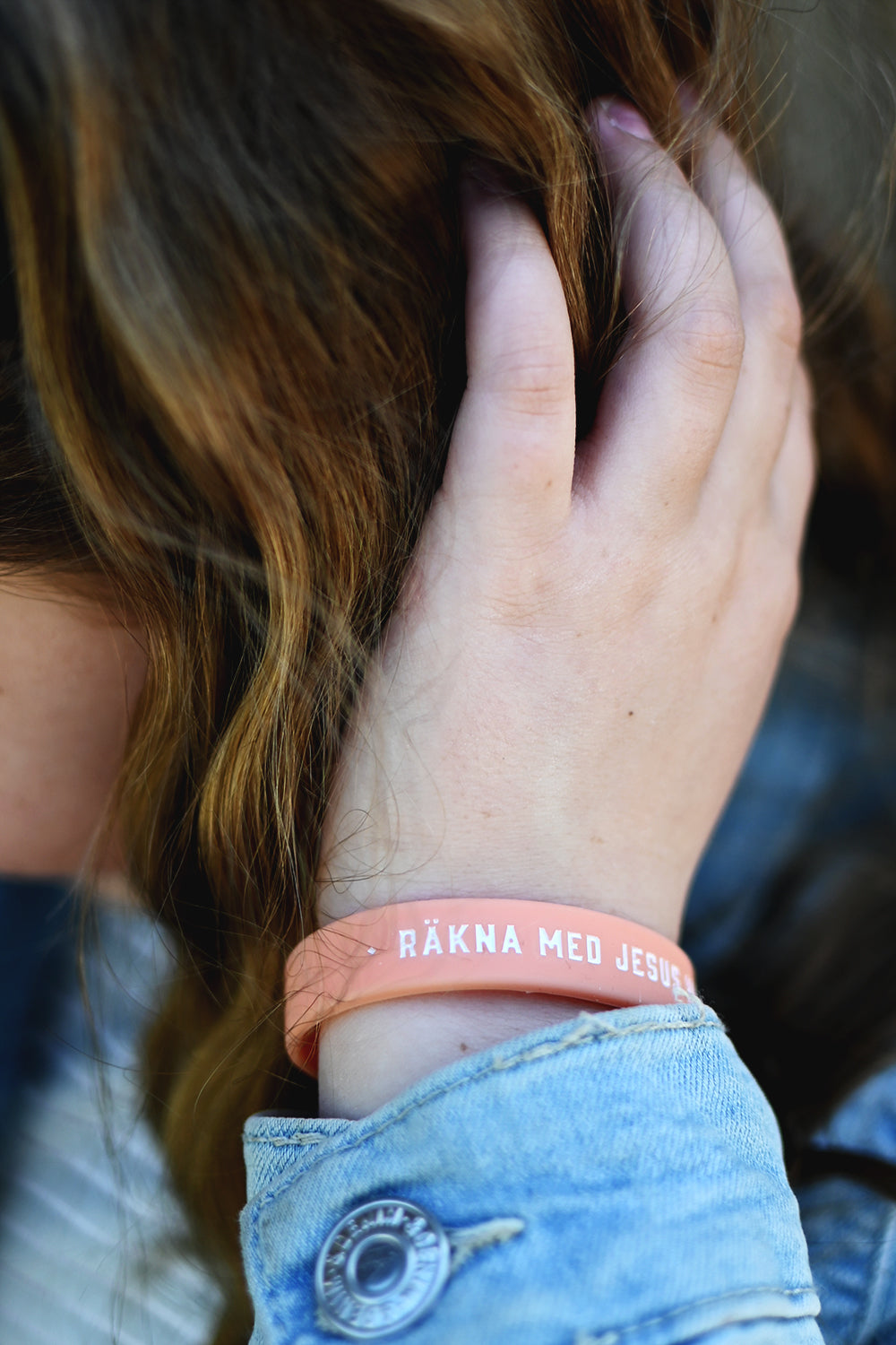 Silikonarmband: Räkna med Jesus varje dag (barnstorlek)