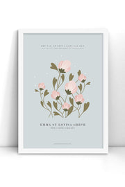 Adoptionsposter med blommor