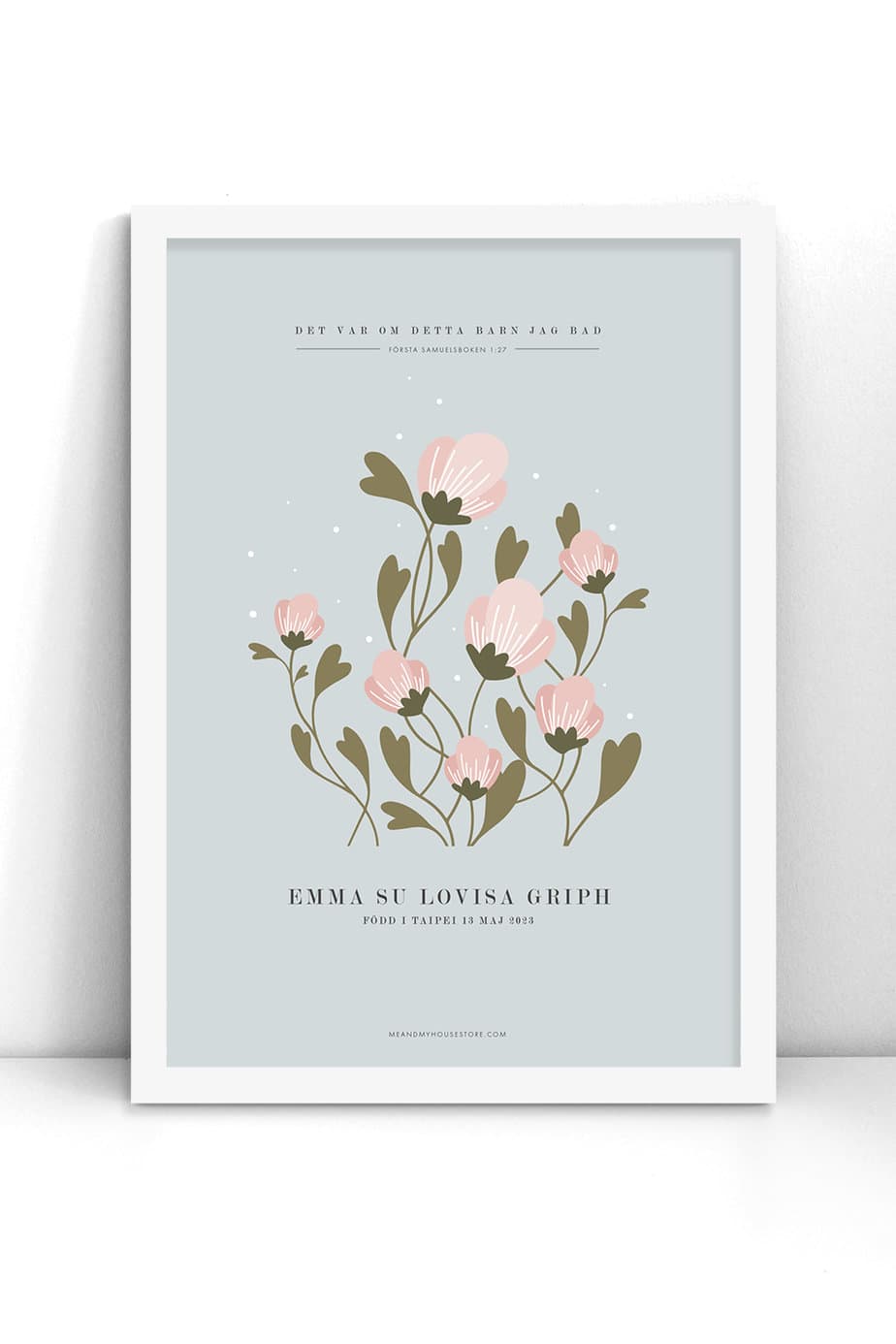 Adoptionsposter med blommor