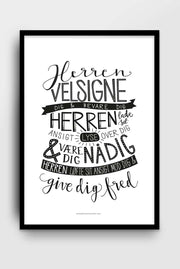 Poster på danska: Herren velsigne dig og bevare dig