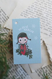 10-pack! Juletikett med barnmotiv: Du är så härlig