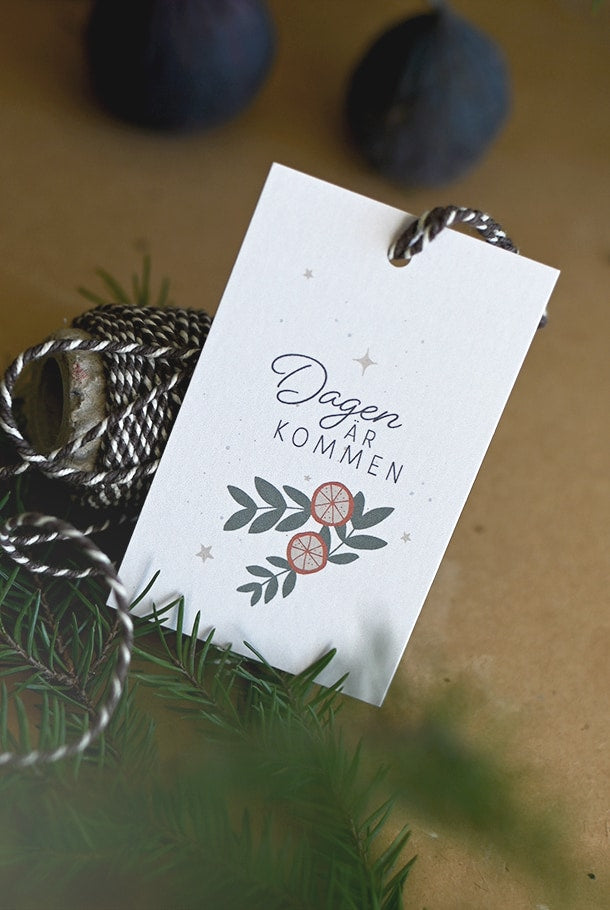 10-pack! Juletikett: Dagen är kommen