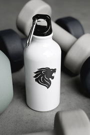 Sportflaska i vit metall: Lion