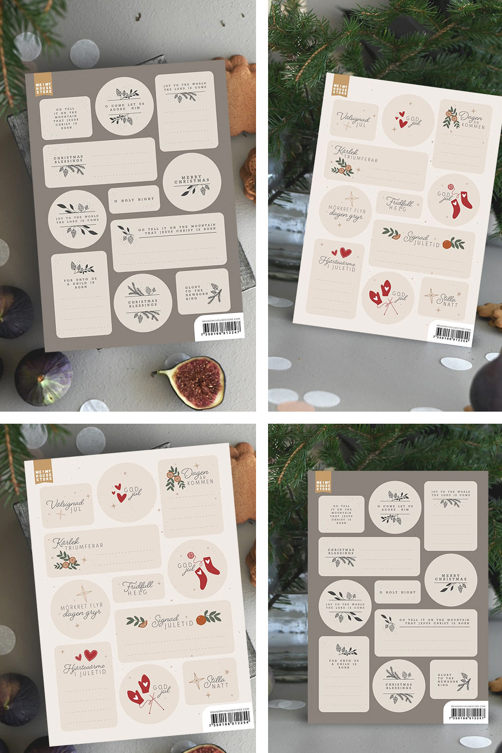 FYND! Juletiketter i 10-pack (Välsignad jul/Christmas Blessings)