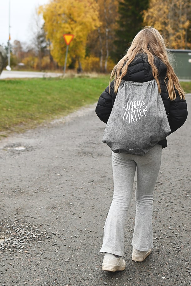 Gympapåse av återvunnen bomull: You matter