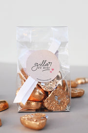 Hasselnötshjärtan med guldfolie: Gillar ju dig