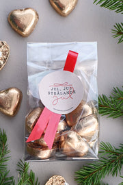 Hasselnötshjärtan med guldfolie: Jul, jul, strålande jul