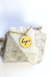 Guldfärgat halsband: Hope