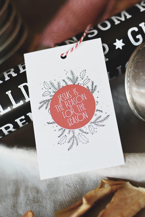 10-pack! Juletikett: Joy to the World och Jesus is the reason for the season