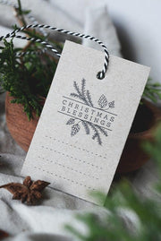 10-pack! Juletikett på kvistpapper: Christmas Blessings