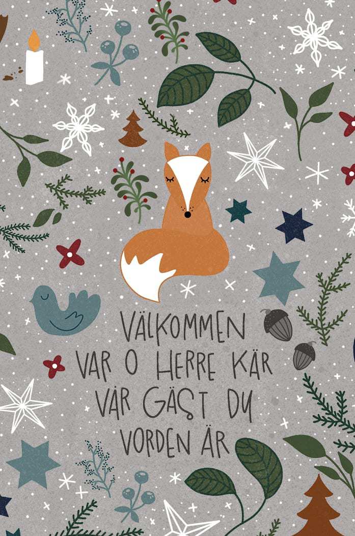 Små juletiketter i 10-pack: Välkommen var O Herre kär