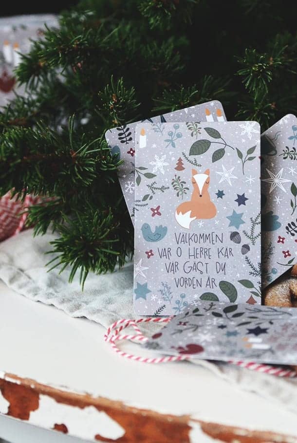 Små juletiketter i 10-pack: Välkommen var O Herre kär