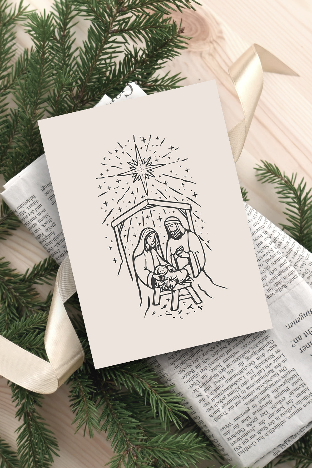 Julkort: Jesu födelse