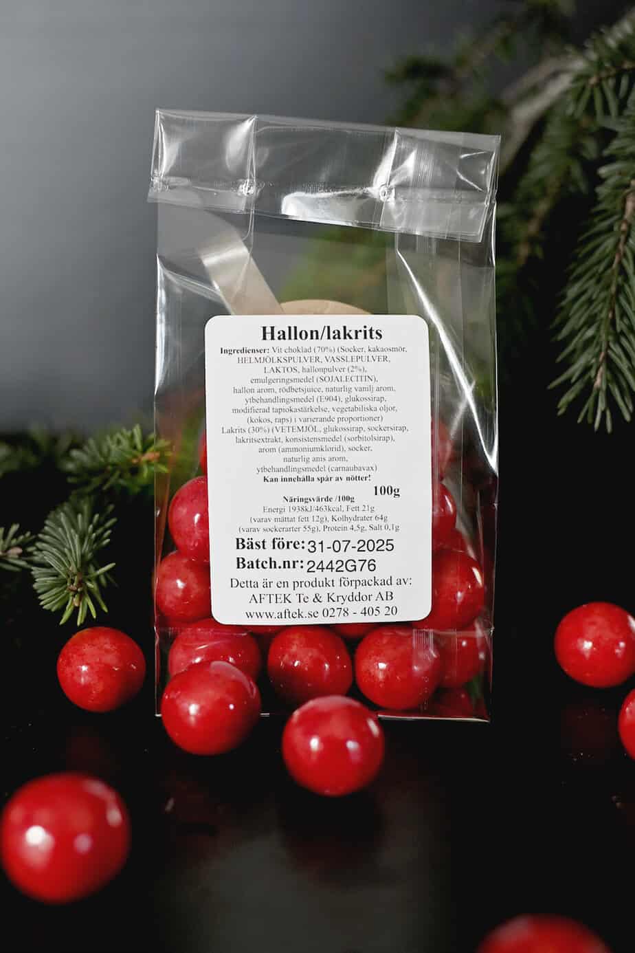 Julkulor med hallon/lakrits: God jul