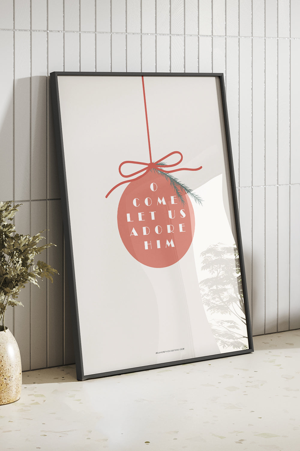 Julposter: O come let us adore Him