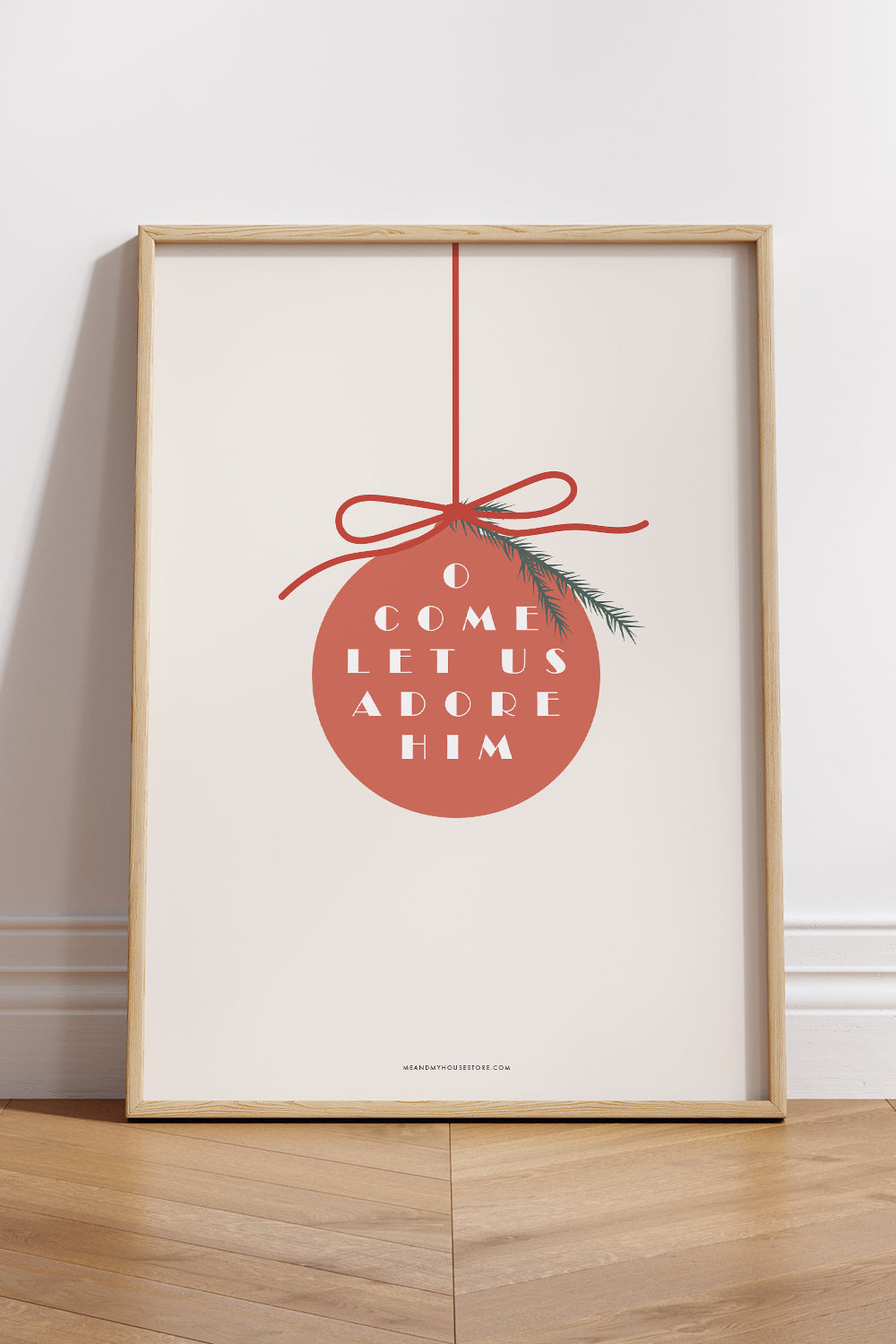 Julposter: O come let us adore Him