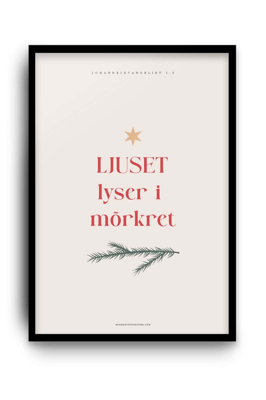 Julposter: Ljuser lyser i mörkret