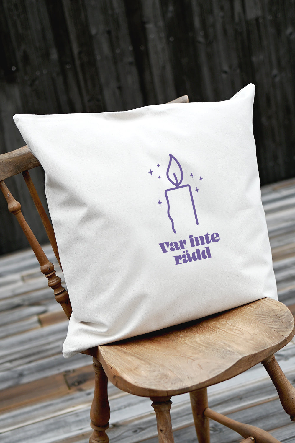 Kuddfodral med ljus: Var inte rädd