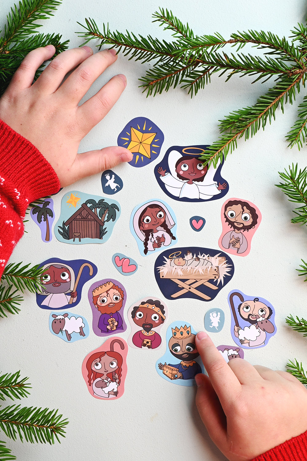 Klistermärkesark: Jesu födelse