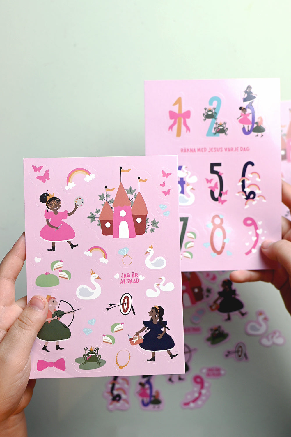 Klistermärkesark med prinsesstema: Räkna med Jesus varje dag