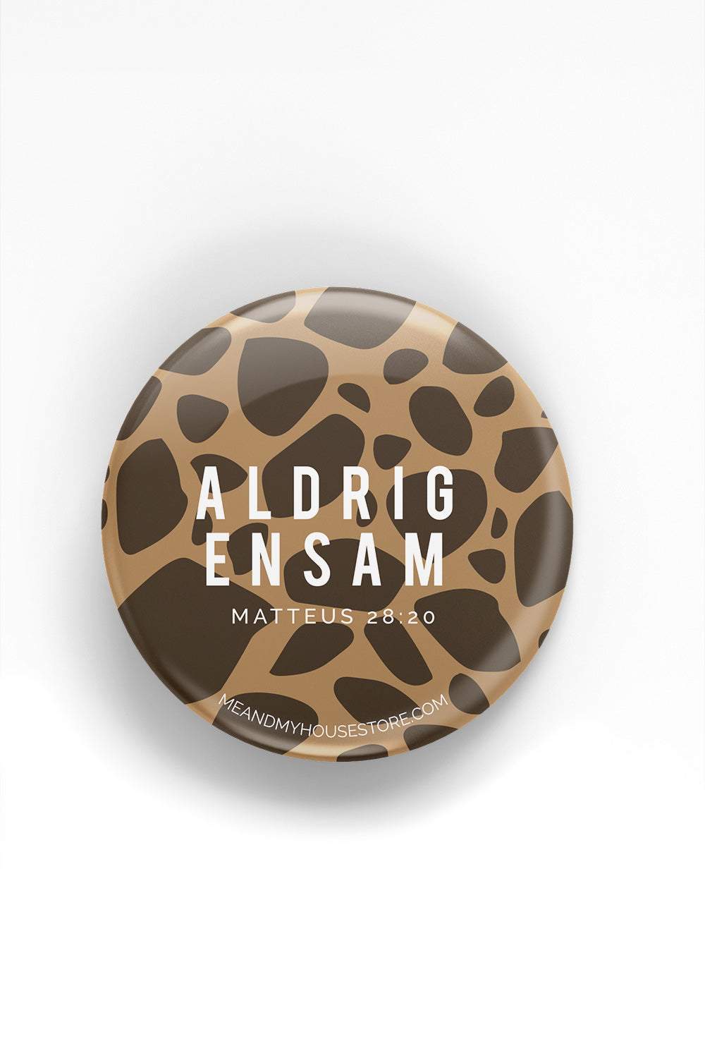 Knapp med djurmönster: Aldrig ensam