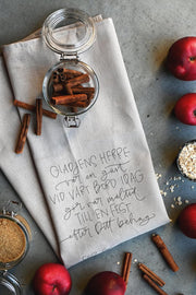 Kökshandduk: Glädjens Herre var en gäst