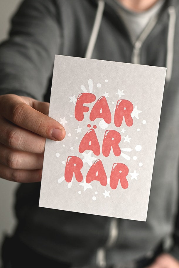 Kort: Far är rar