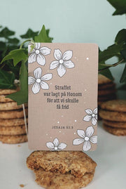 Små, matta guldfärgade etiketter i 10-pack: Straffet var lagt på Honom