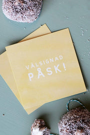 Gult, litet kort: Välsignad påsk!