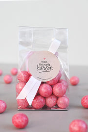 Hallon-lakritskulor: Tro, hopp & kärlek