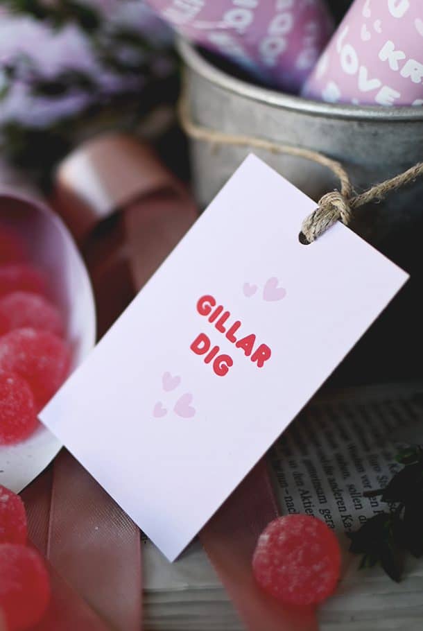 Etiketter i 10-pack: Gillar dig / Du är älskad