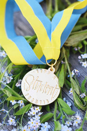 Matt medalj med Sverigeband: Student / Hopp & framtid