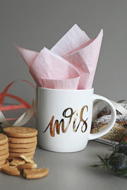 Mugg med guldtryck: Mrs