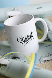 Vit mugg: Student