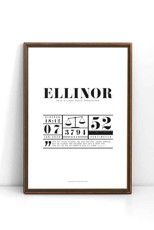 Namnposter med grafiskt tema