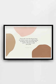 Poster med färgfält: Trust in the Lord with all your heart