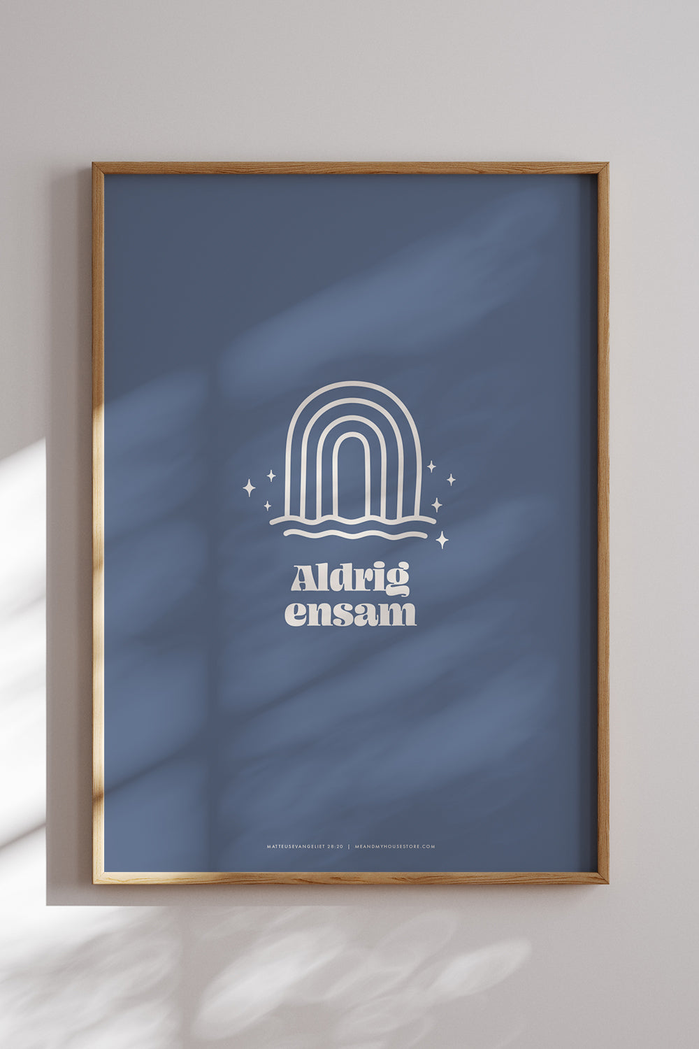 Poster med regnbåge: Aldrig ensam