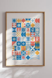 Färgglad poster: Dag efter dag
