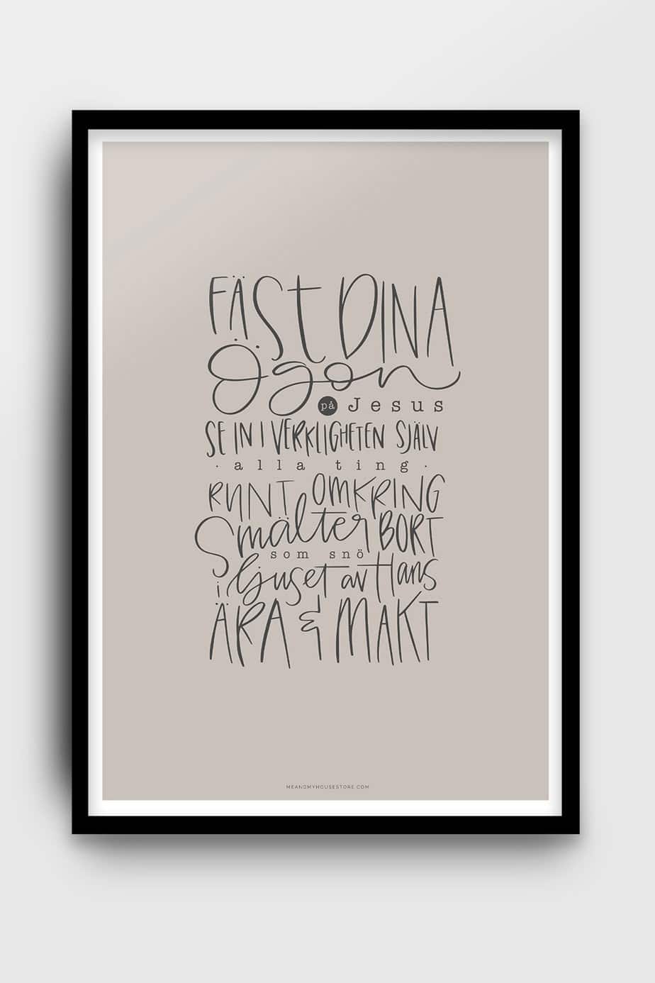 Poster: Fäst dina ögon på Jesus